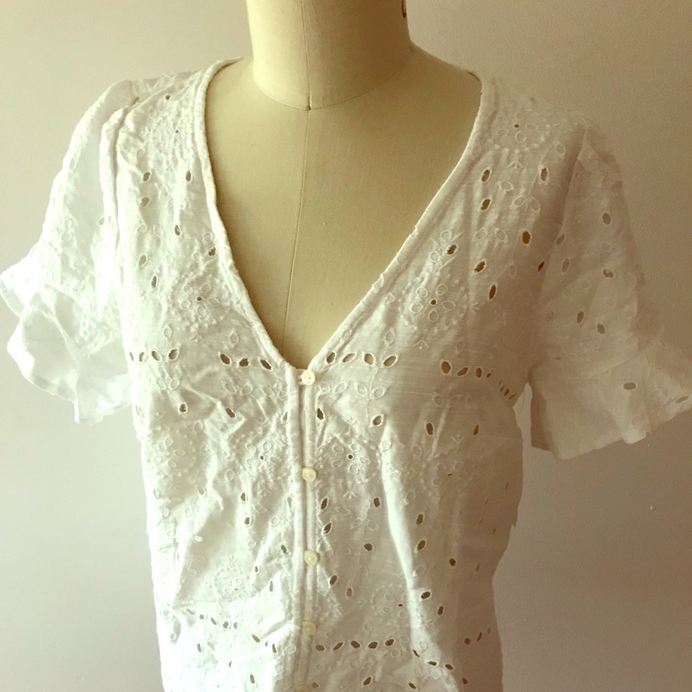Old Navy white eyelet top